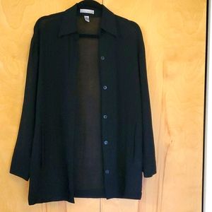Anne Klein Lightweight Wool Long Sleeve Jacket